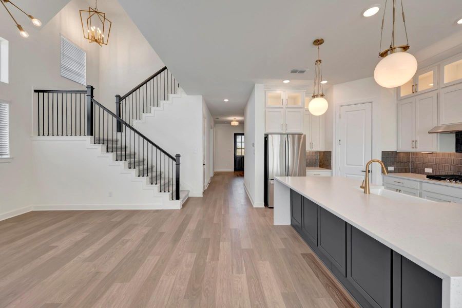 Furnished interior view inside a new home in Brookewater 55’ Homesites, Rosenberg (Image 5).