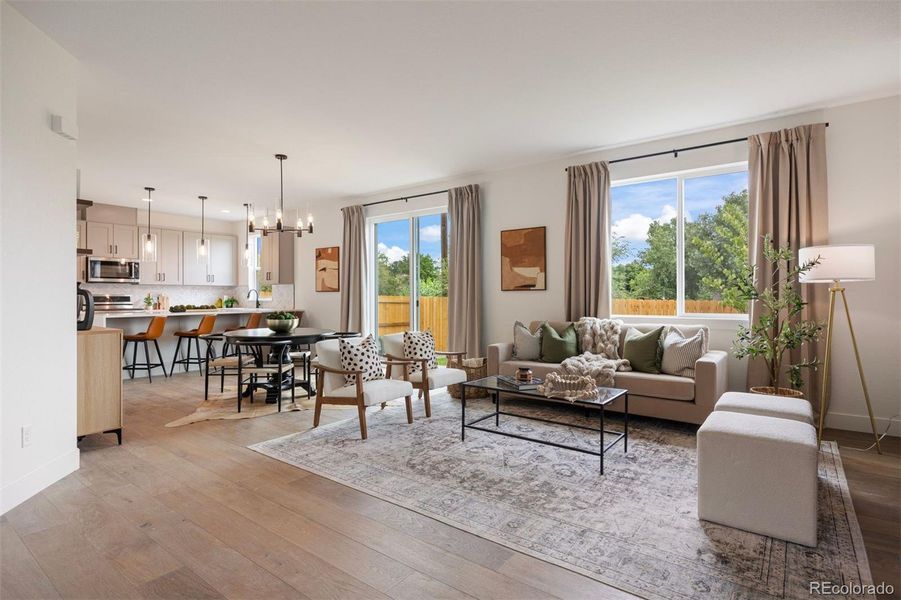Furnished interior view inside a new home in , Wheat Ridge (Image 4).