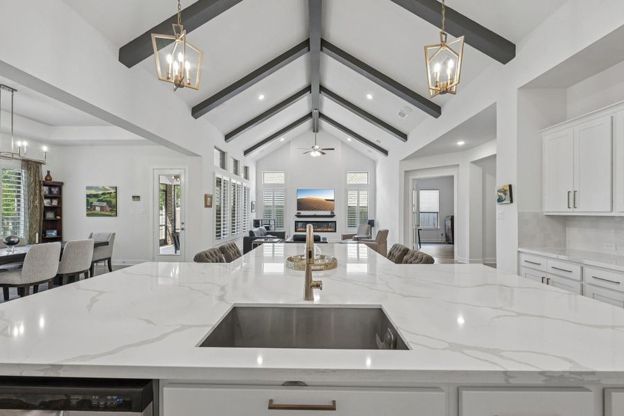Furnished interior view inside a new home in The Woodlands Hills, Willis (Image 12).