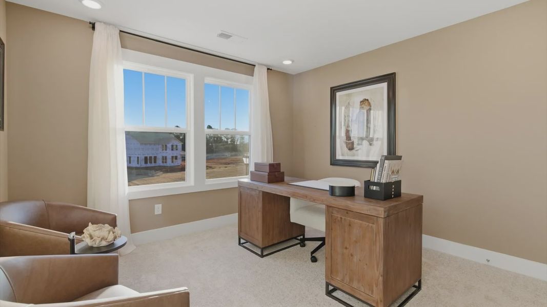Refined and quiet home office—perfect for focused work or peaceful retreat located in Greenville, SC