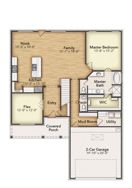 2D floor plan layout of this home in Covenant Springs, Springtown, TX (Image 2). 2D floor plan layout of this home in Covenant Springs, Springtown, TX (Image 2).