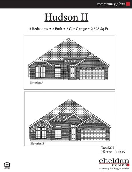 Representative rendering of the exterior for the Hudson II by Cheldan Homes (Image 2). Representative rendering of the exterior for the Hudson II by Cheldan Homes (Image 2).