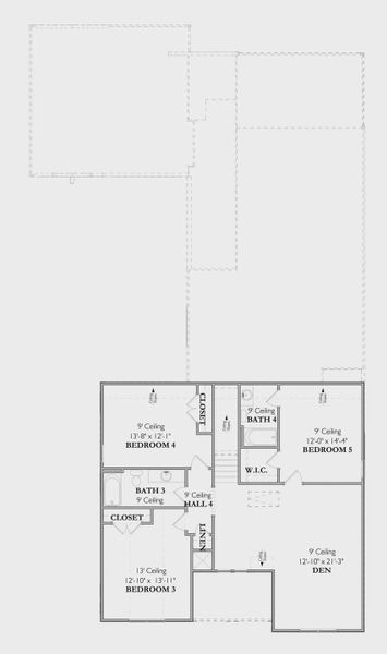 2D floor plan layout for the The Lawson 1A by Signature Homes in Poplar Farms, Franklin, TN (Image 3).