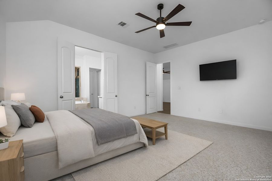 Furnished interior view inside a new home in Meadows of Mill Creek, Seguin (Image 6).