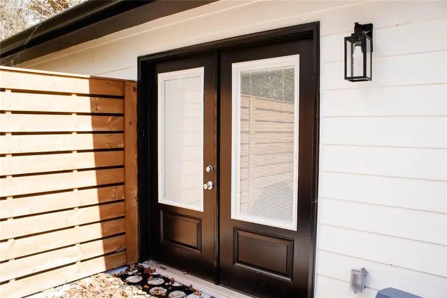Exterior details and patio area of a home in , Cleveland (Image 2). Exterior details and patio area of a home in , Cleveland (Image 2).