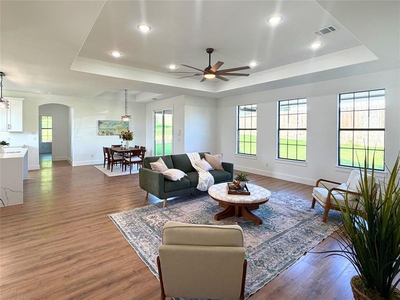 Furnished interior view inside a new home in , Granbury (Image 14). Furnished interior view inside a new home in , Granbury (Image 14).