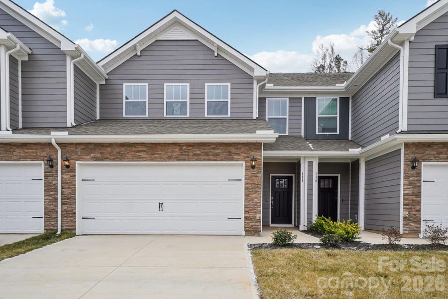 Front exterior of a new home in , Weaverville, NC, highlighting curb appeal (Image 23).