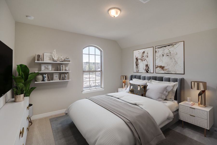 Secondary bedroom. Sample product photo - actual exterior and interior selections may vary by homesite