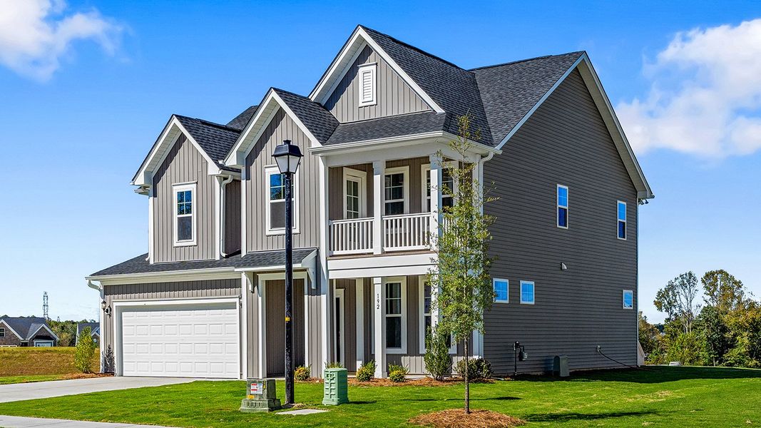 Front exterior of a new home in Fieldstone, Lexington, NC, highlighting curb appeal (Image 2).
