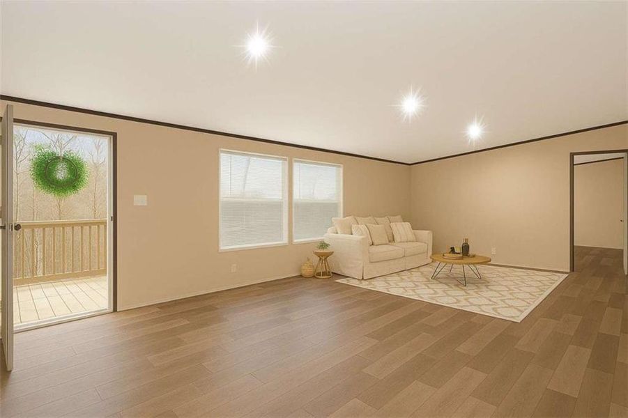 Furnished interior view inside a new home in , Ellijay (Image 31).