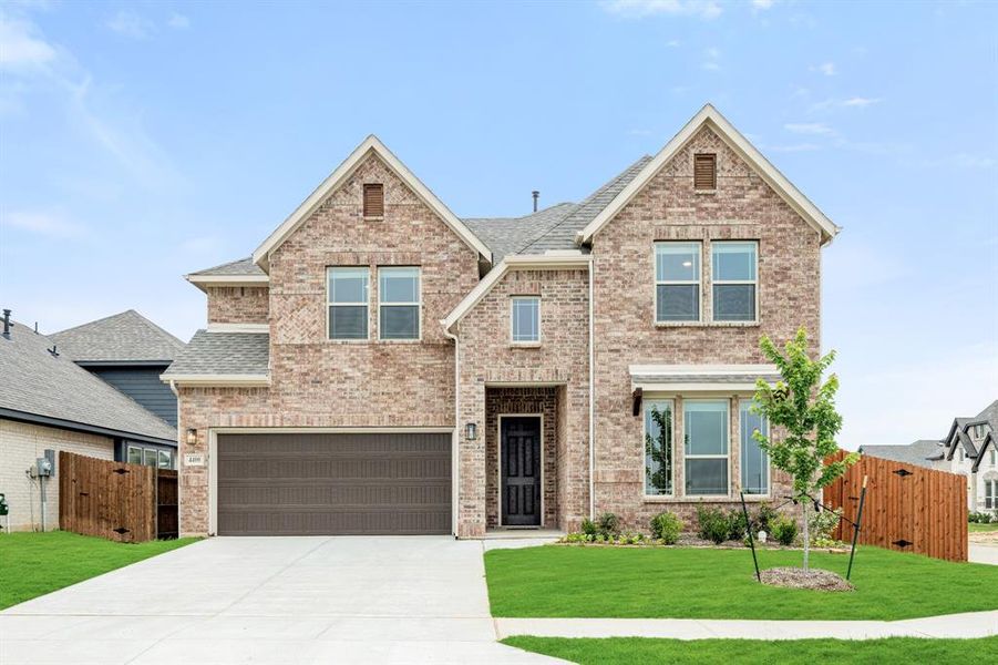 Front exterior of a new home in Hulen Trails Classic 50, Fort Worth, TX, highlighting curb appeal (Image 1). Front exterior of a new home in Hulen Trails Classic 50, Fort Worth, TX, highlighting curb appeal (Image 1).