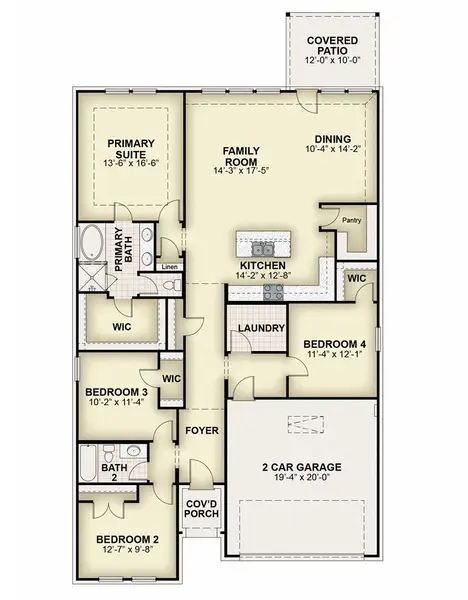 2D floor plan layout for the Liberty by Rockwell Homes in Wildflower Ranch, Fort Worth, TX (Image 5). 2D floor plan layout for the Liberty by Rockwell Homes in Wildflower Ranch, Fort Worth, TX (Image 5).