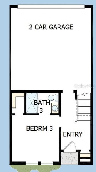2D floor plan layout of this home in Towns at Union, St. Petersburg, FL (Image 4).
