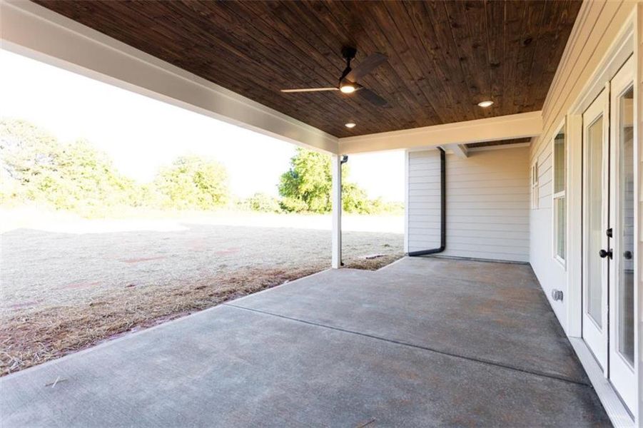 Exterior details and patio area of a home in , Social Circle (Image 3).