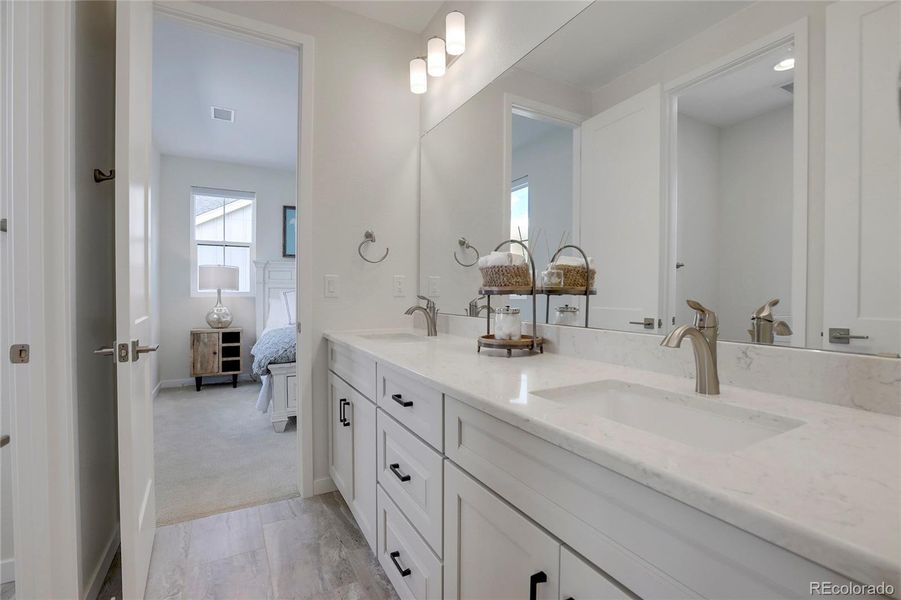 Spacious Jack & Jill bathroom