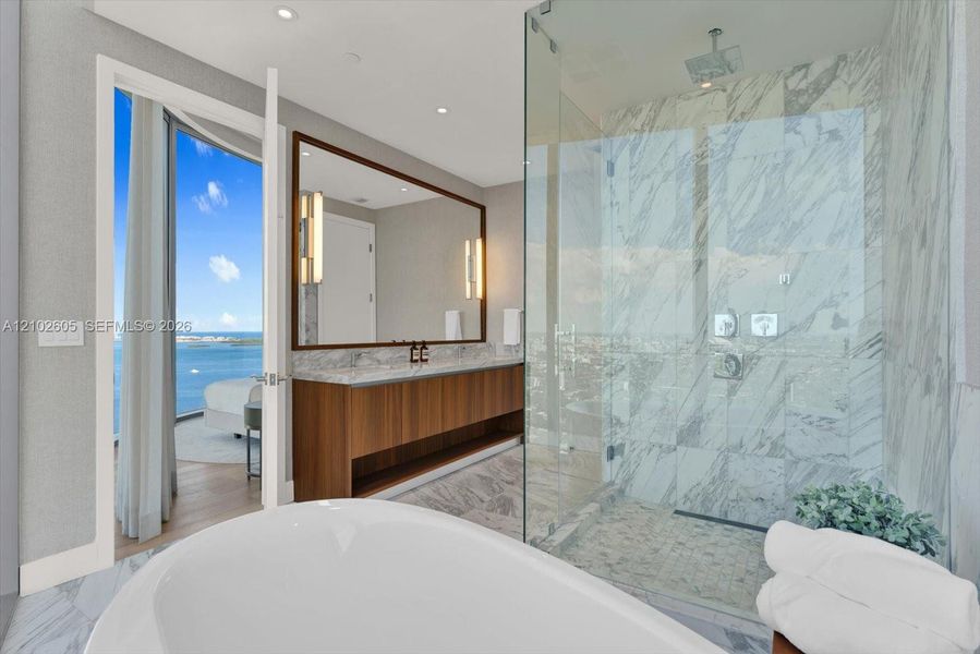 Furnished interior view inside a new home in , Miami (Image 19).