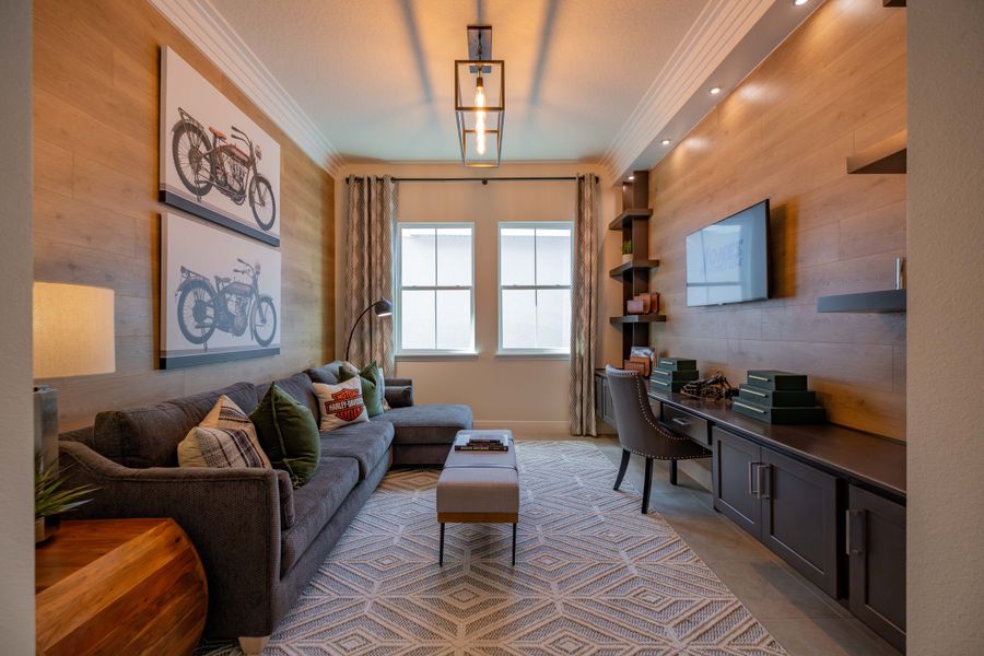 Representative furnished interior of a home built from the Flamingo by Jones Homes USA in Legends Preserve, Daytona Beach (Image 9).