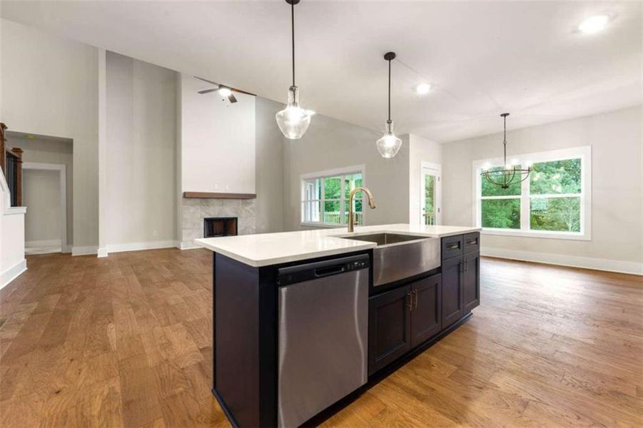 Furnished interior view inside a new home in Steeplechase, Hoschton (Image 15).