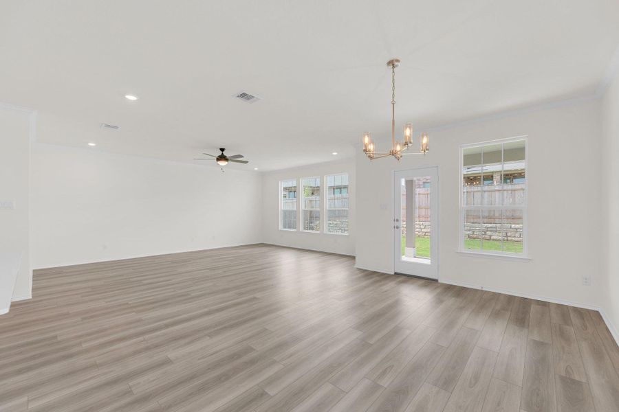 Spacious, unfurnished interior of a new home in Salerno - Classic Collection, Round Rock (Image 26). Spacious, unfurnished interior of a new home in Salerno - Classic Collection, Round Rock (Image 26).