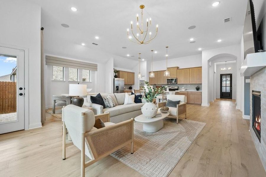 Furnished interior view inside a new home in Hulen Trails, Fort Worth (Image 16). Furnished interior view inside a new home in Hulen Trails, Fort Worth (Image 16).