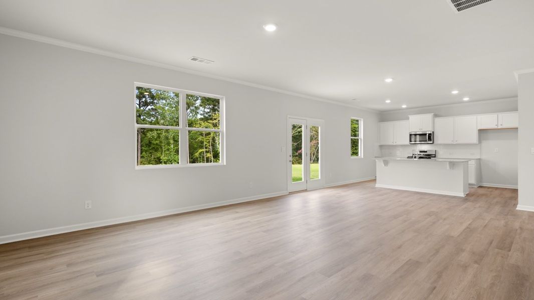 Representative unfurnished interior of a home built from the Galen by D.R. Horton in Lost Creek, Dallas (Image 16). Representative unfurnished interior of a home built from the Galen by D.R. Horton in Lost Creek, Dallas (Image 16).