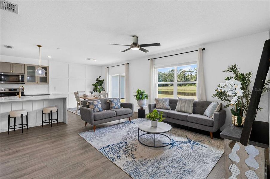 Furnished interior view inside a new home in , Daytona Beach (Image 16). Furnished interior view inside a new home in , Daytona Beach (Image 16).