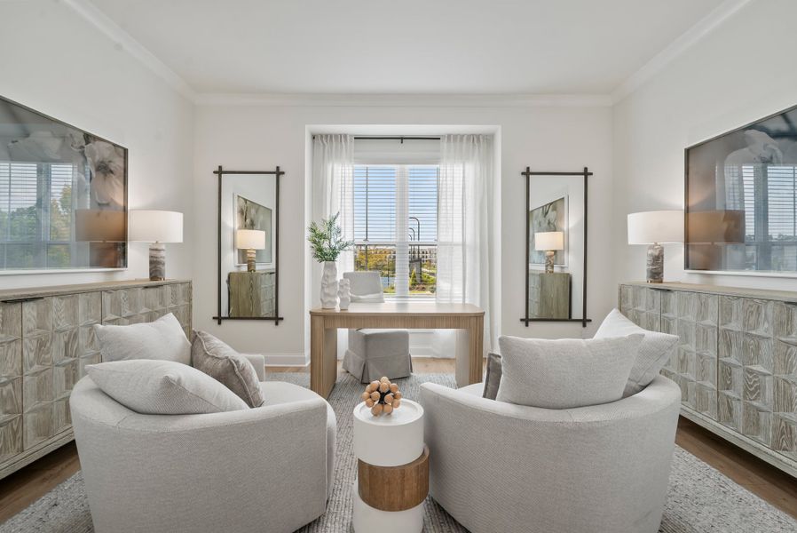 Representative furnished interior of a home built from the The Hickory by The Providence Group in Promenade at Sawnee Village, Cumming (Image 9).