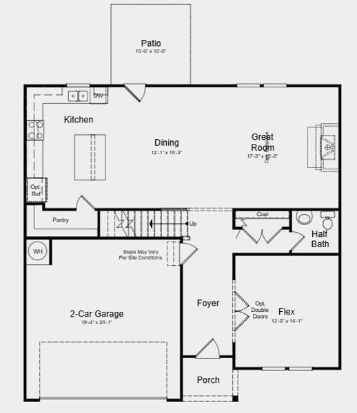 2D floor plan layout of this home in Falls Creek, Flowery Branch, GA (Image 4). 2D floor plan layout of this home in Falls Creek, Flowery Branch, GA (Image 4).