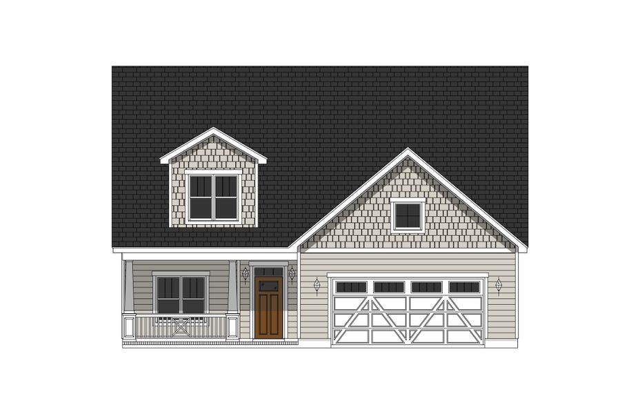 Representative exterior photo of a completed home built from the Scout by Bill Clark Homes in Riverside Cove, Wilmington, NC (Image 22).