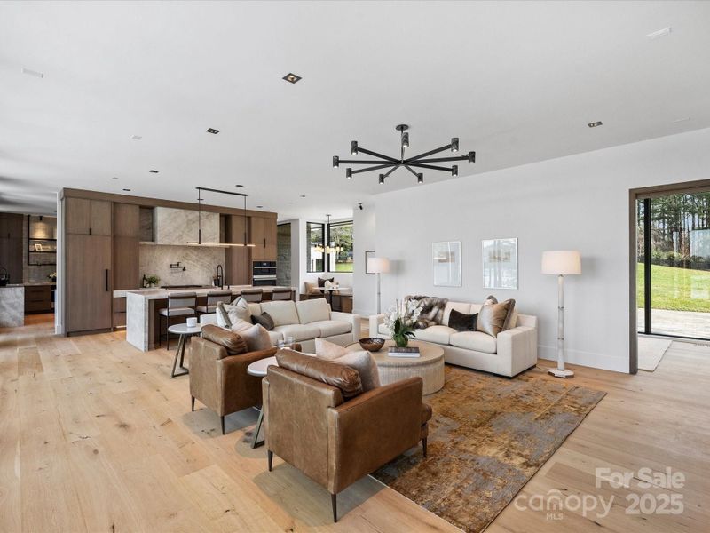 Great room overlooking kitchen