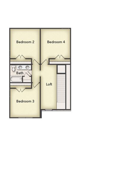 2D floor plan layout for the Barrow by Riverside Homebuilders in The Hollow, Ennis, TX (Image 4). 2D floor plan layout for the Barrow by Riverside Homebuilders in The Hollow, Ennis, TX (Image 4).