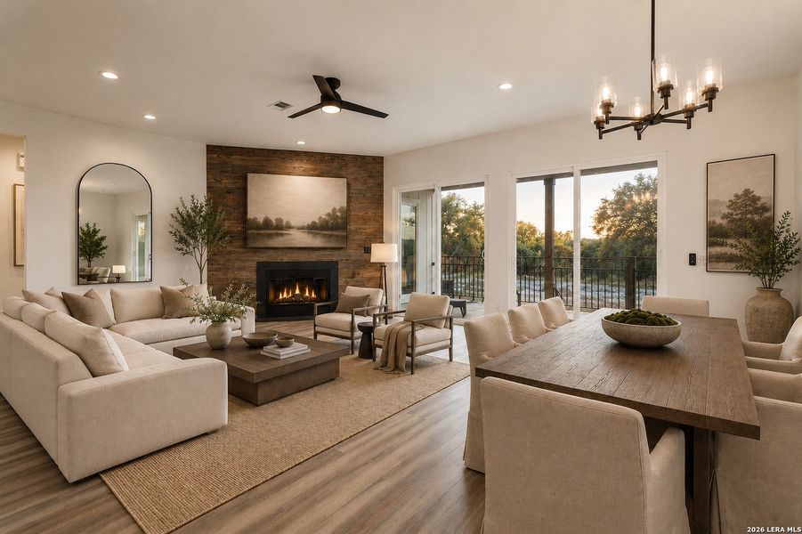 Furnished interior view inside a new home in , Fischer (Image 7).