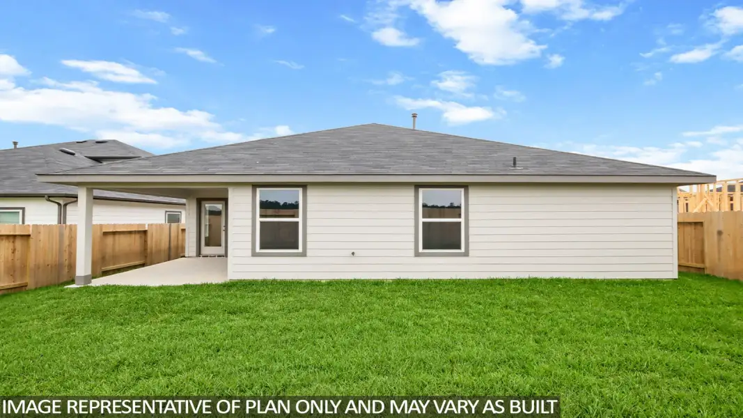 Exterior details and patio area of a home in Grand Pines, Magnolia (Image 15).