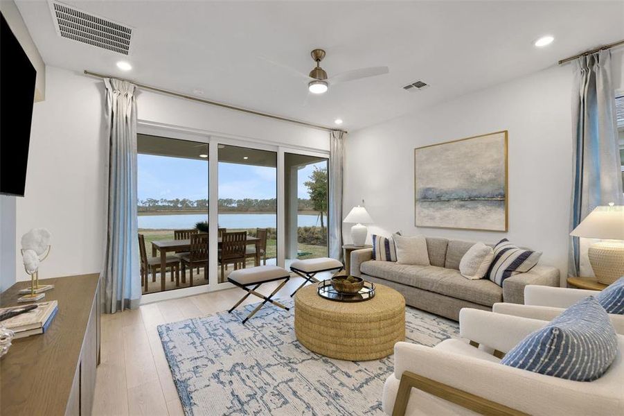 Furnished interior view inside a new home in Creekside Run at Babcock Ranch, Punta Gorda (Image 14).