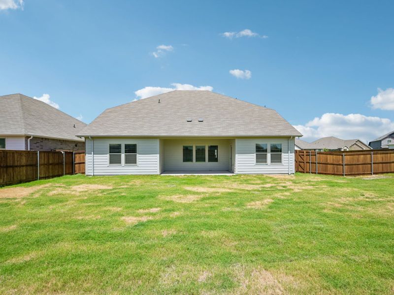 Exterior details and patio area of a home in Lakehaven - Premier Series, Farmersville (Image 4). Exterior details and patio area of a home in Lakehaven - Premier Series, Farmersville (Image 4).