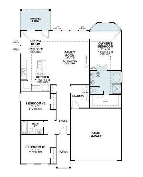 2D floor plan layout of this home in Elevon, Lavon, TX (Image 3). 2D floor plan layout of this home in Elevon, Lavon, TX (Image 3).