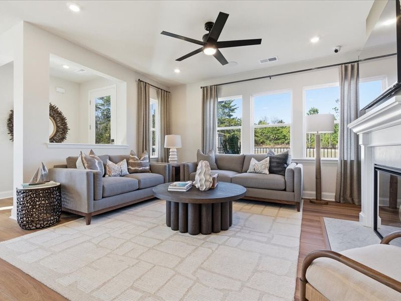 Representative furnished interior of a home built from the York by Tri Pointe Homes in Grahym at Southbridge, Fort Mill (Image 9). Representative furnished interior of a home built from the York by Tri Pointe Homes in Grahym at Southbridge, Fort Mill (Image 9).