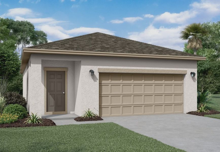 Representative exterior photo of a completed home built from the Enterprise by Starlight Homes in Scenic Terrace, Lake Hamilton, FL (Image 1). Representative exterior photo of a completed home built from the Enterprise by Starlight Homes in Scenic Terrace, Lake Hamilton, FL (Image 1).