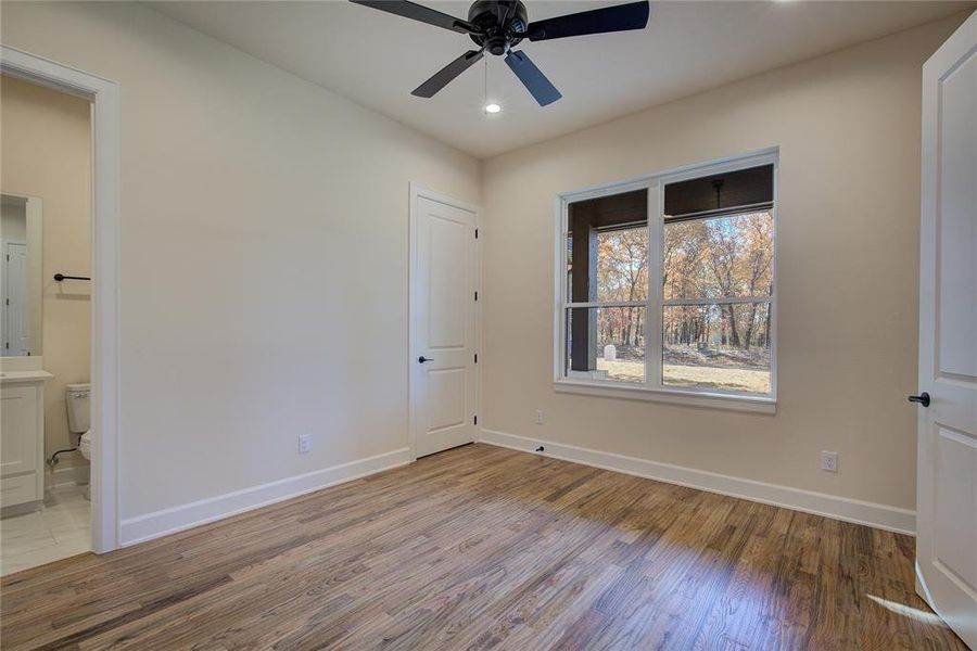 Office of off main entry has a closet and ensuite full bathroom; could be a 4th bedroom or guest suite.