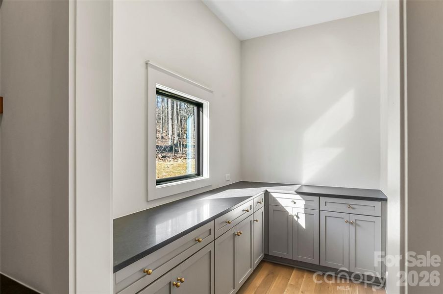 Huge walk-in pantry with lots of cabinetry!