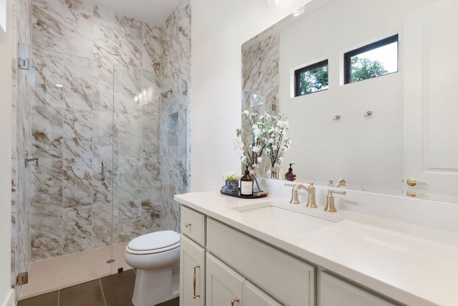 Furnished interior view inside a new home in Enchanted Bluff, Garden Ridge (Image 50).