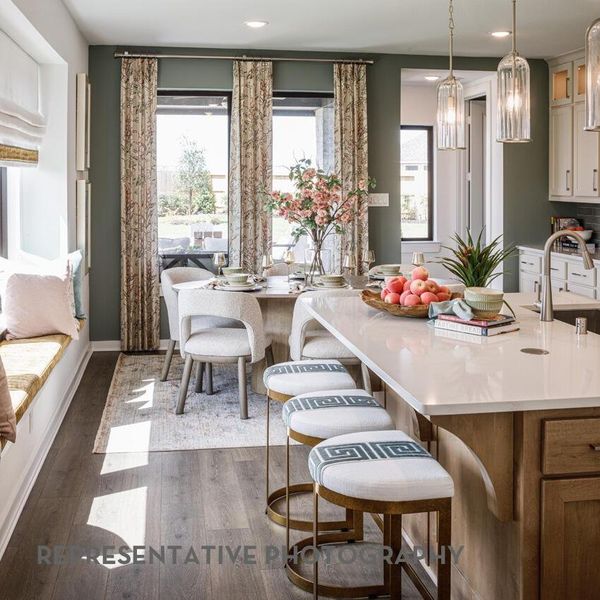Furnished interior view inside a new home in Meridiana, Manvel (Image 3).