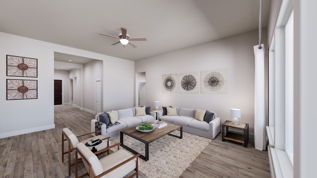 Representative furnished interior of a home built from the Carson by Tri Pointe Homes in Somerset Park, Rockwall (Image 4).