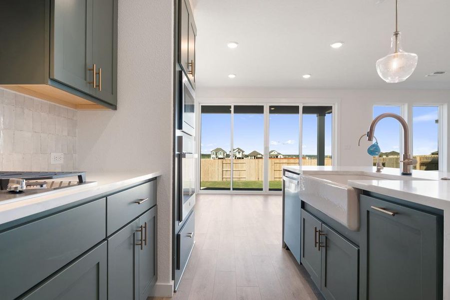 Furnished interior view inside a new home in Terrace Collection at Lariat, Liberty Hill (Image 3). Furnished interior view inside a new home in Terrace Collection at Lariat, Liberty Hill (Image 3).