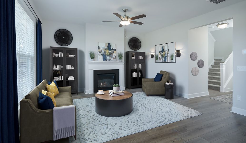 Representative furnished interior of a home built from the The Kennedy by Cothran Homes in Holly Ridge, Greenville (Image 6).