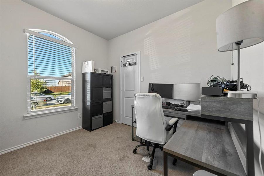 View of carpeted office