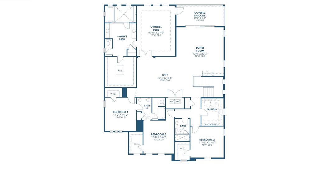 2D floor plan layout for the Granada A by Homes by WestBay in City Homes - South Tampa, Tampa, FL (Image 4).