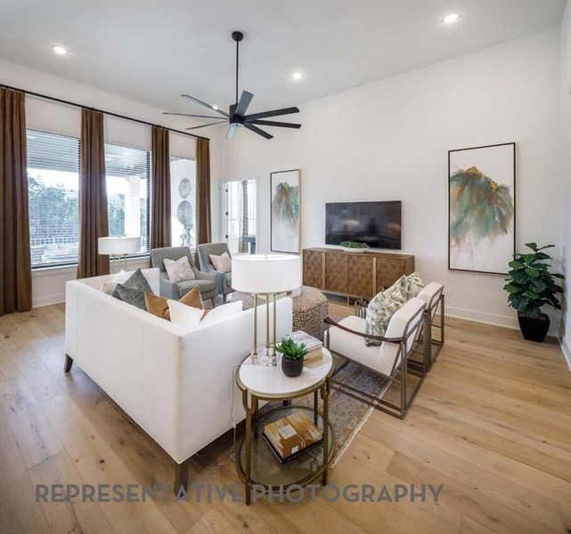 Furnished interior view inside a new home in Pecan Square, Northlake (Image 2).