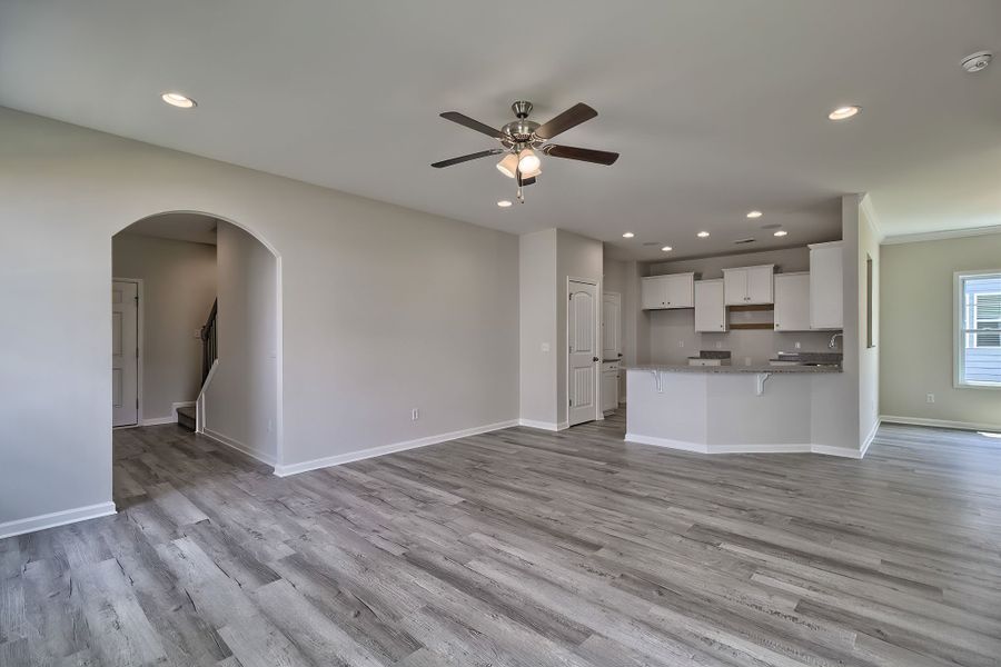 Representative unfurnished interior of a home built from the Sabel II by Great Southern Homes in Cottages at Roofs Pond, West Columbia (Image 20).