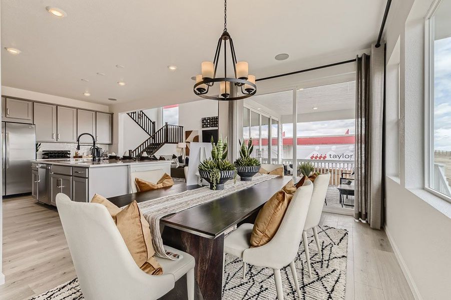 Representative furnished interior of a home built from the Ridgway by Taylor Morrison in The Fields at Looking Glass Town Collection, Parker (Image 9).